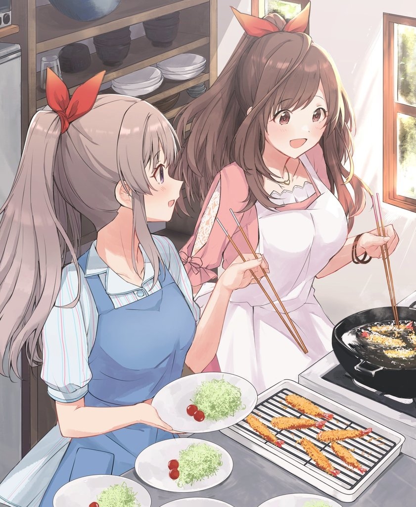 This is a pixiv picture whose title is skeb🍤.