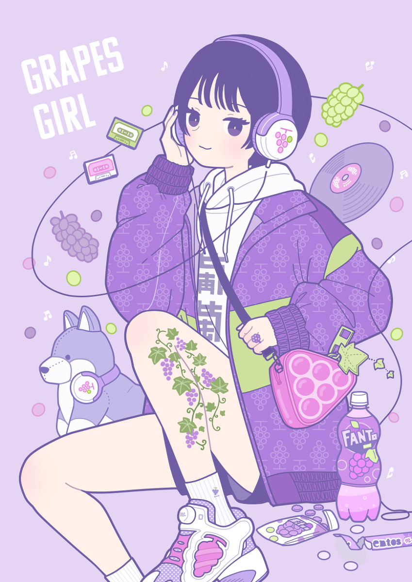 This is a pixiv picture whose title is ぶどう女子🍇.