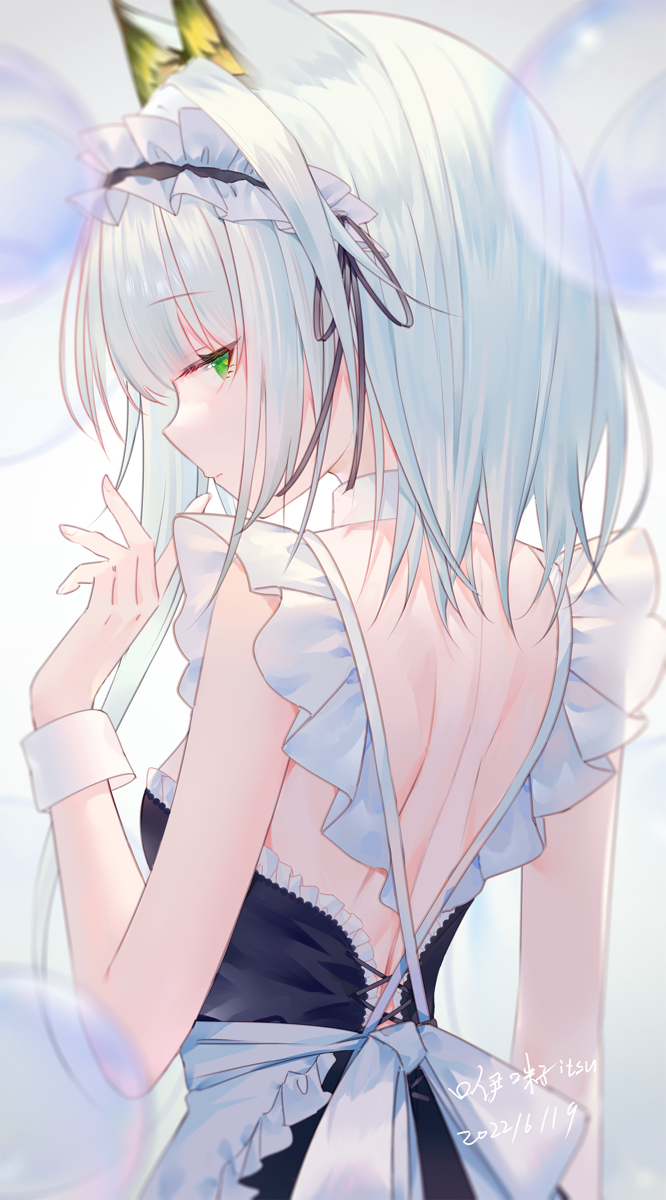 This is a pixiv picture whose title is メイドさん❤凯尔希.
