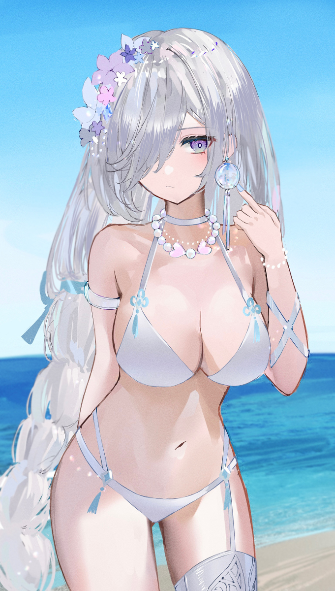 This is a pixiv picture whose title is 60日目、申鶴.