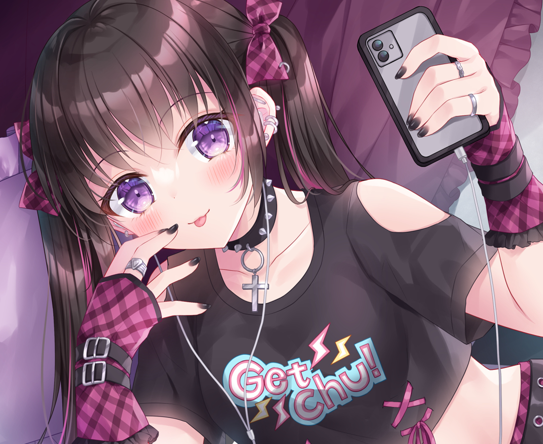 This is a pixiv picture whose title is punk！⚡️🖤.