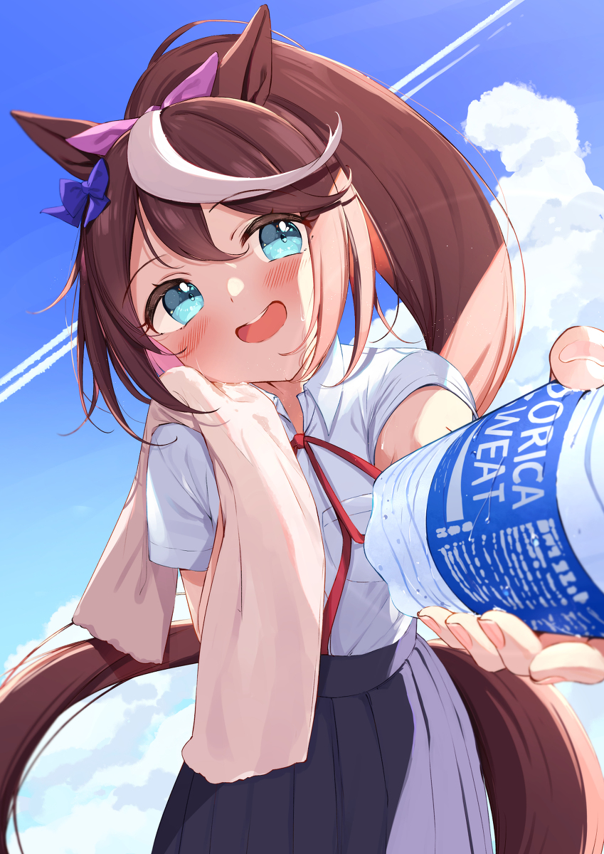 This is a pixiv picture whose title is 「今日も暑いね～っ！」.
