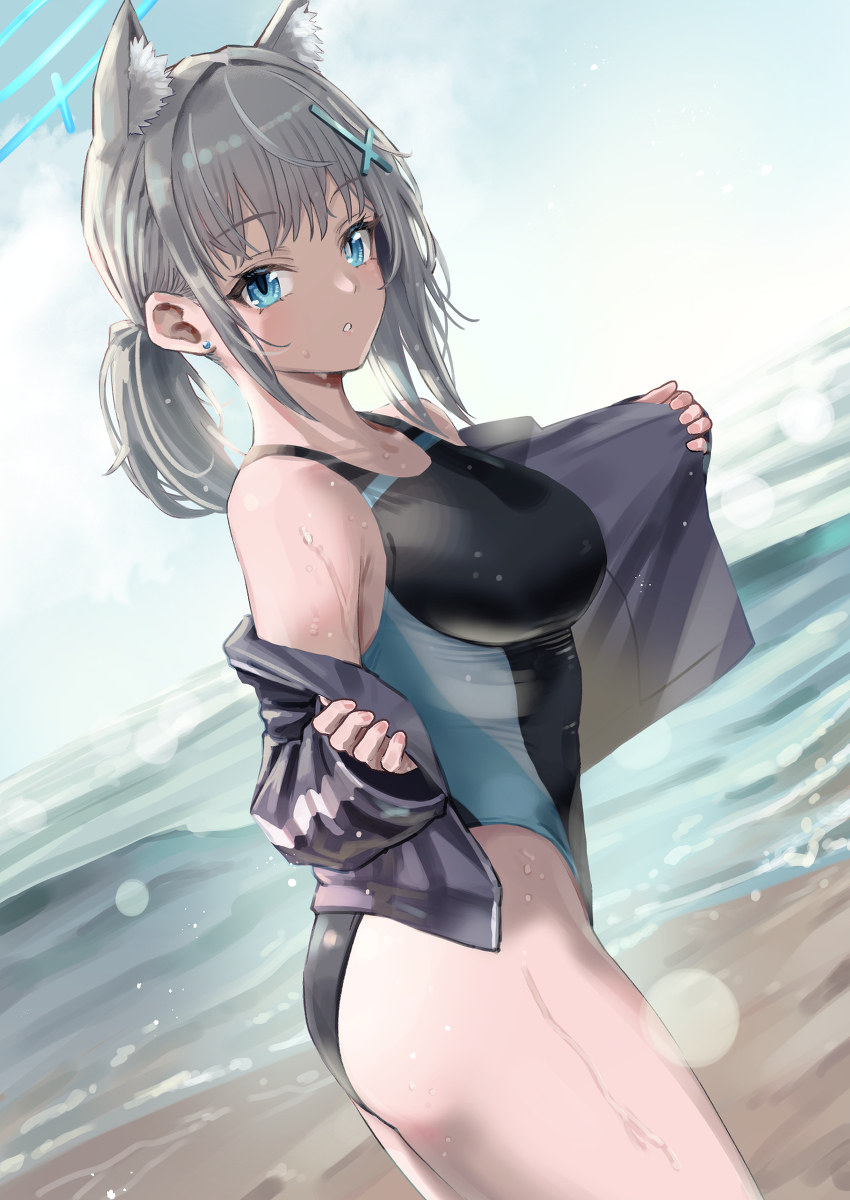 This is a pixiv picture whose title is シロコ水着.