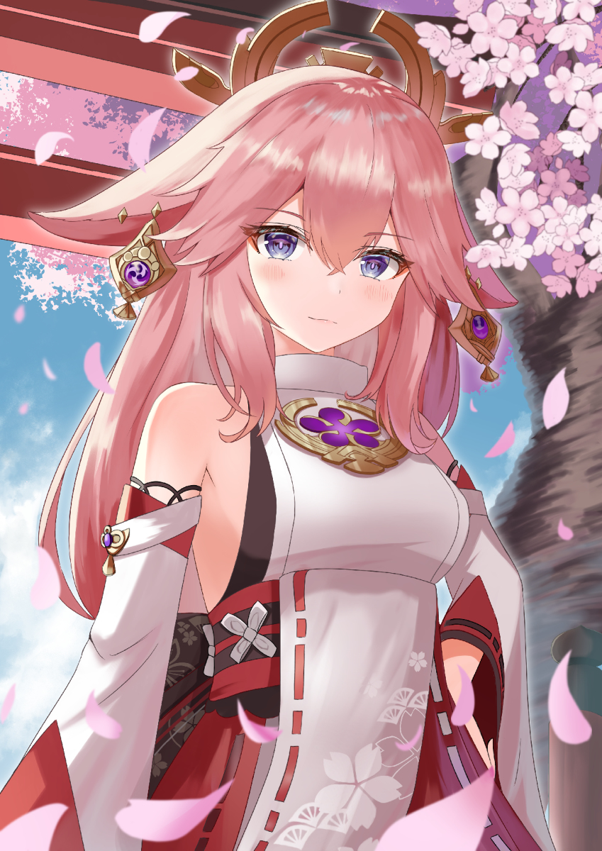 This is a pixiv picture whose title is 八重神子.