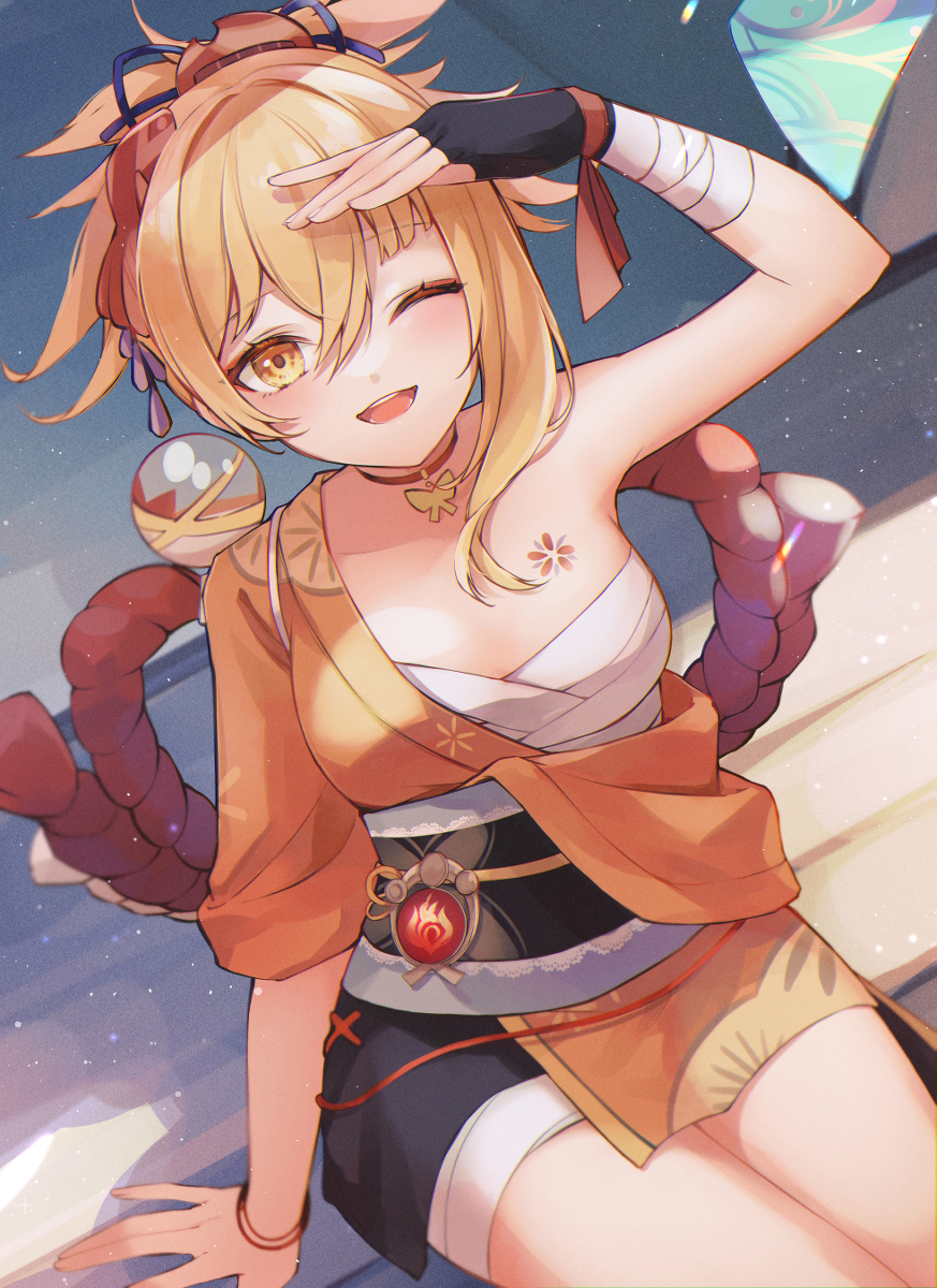 This is a pixiv picture whose title is 宵宮.