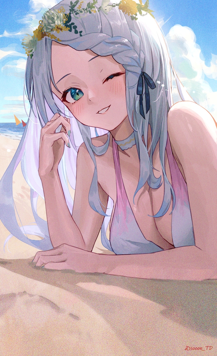This is a pixiv picture whose title is skebリクエスト作品.