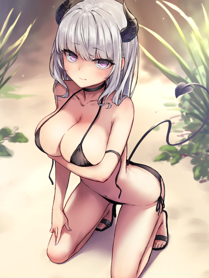 This is a pixiv picture whose title is Beachside Temptation.