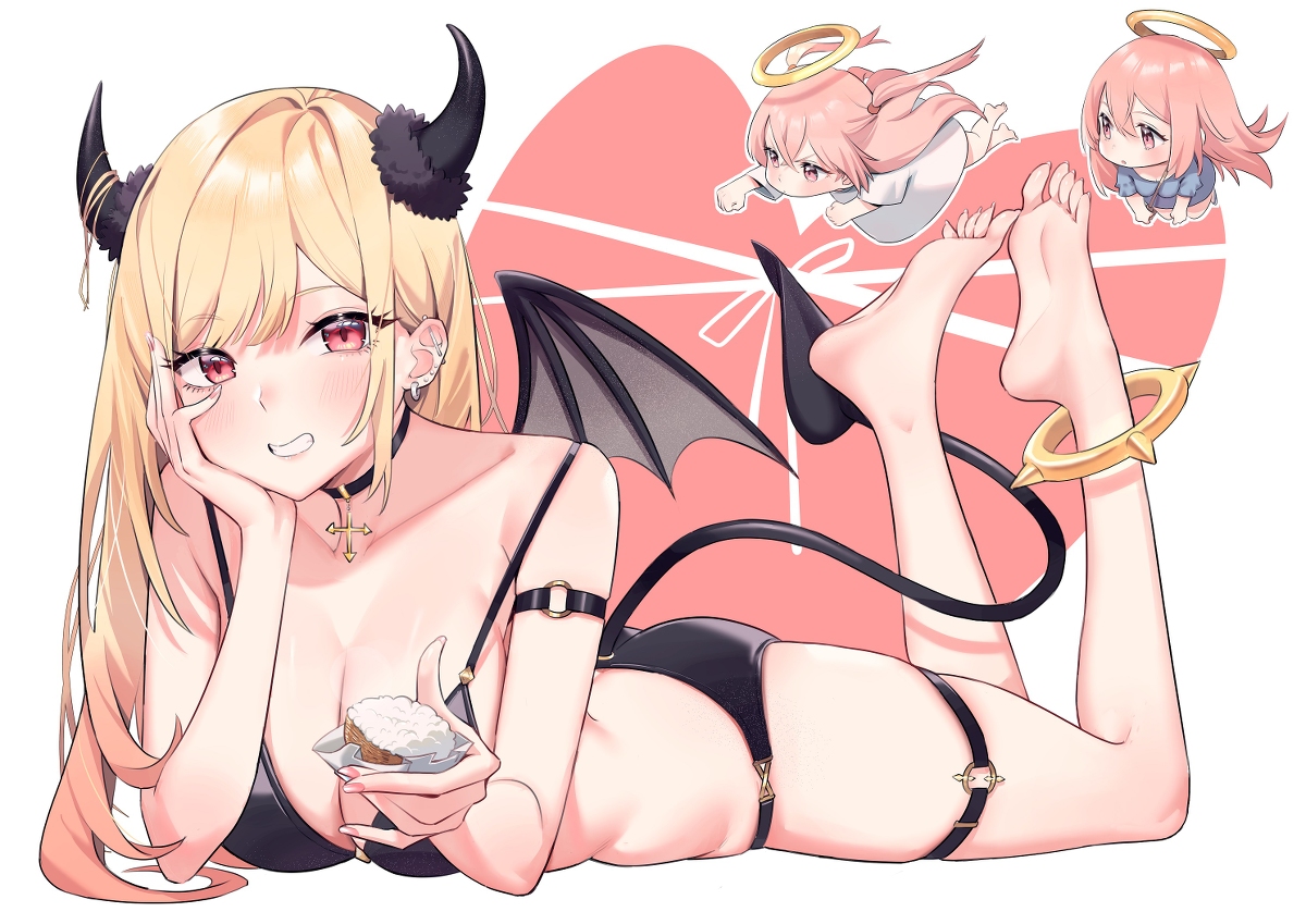 This is a pixiv picture whose title is きたがわ まりん😈 いぬい さじゅな💘 いぬい しんじゅ💖.