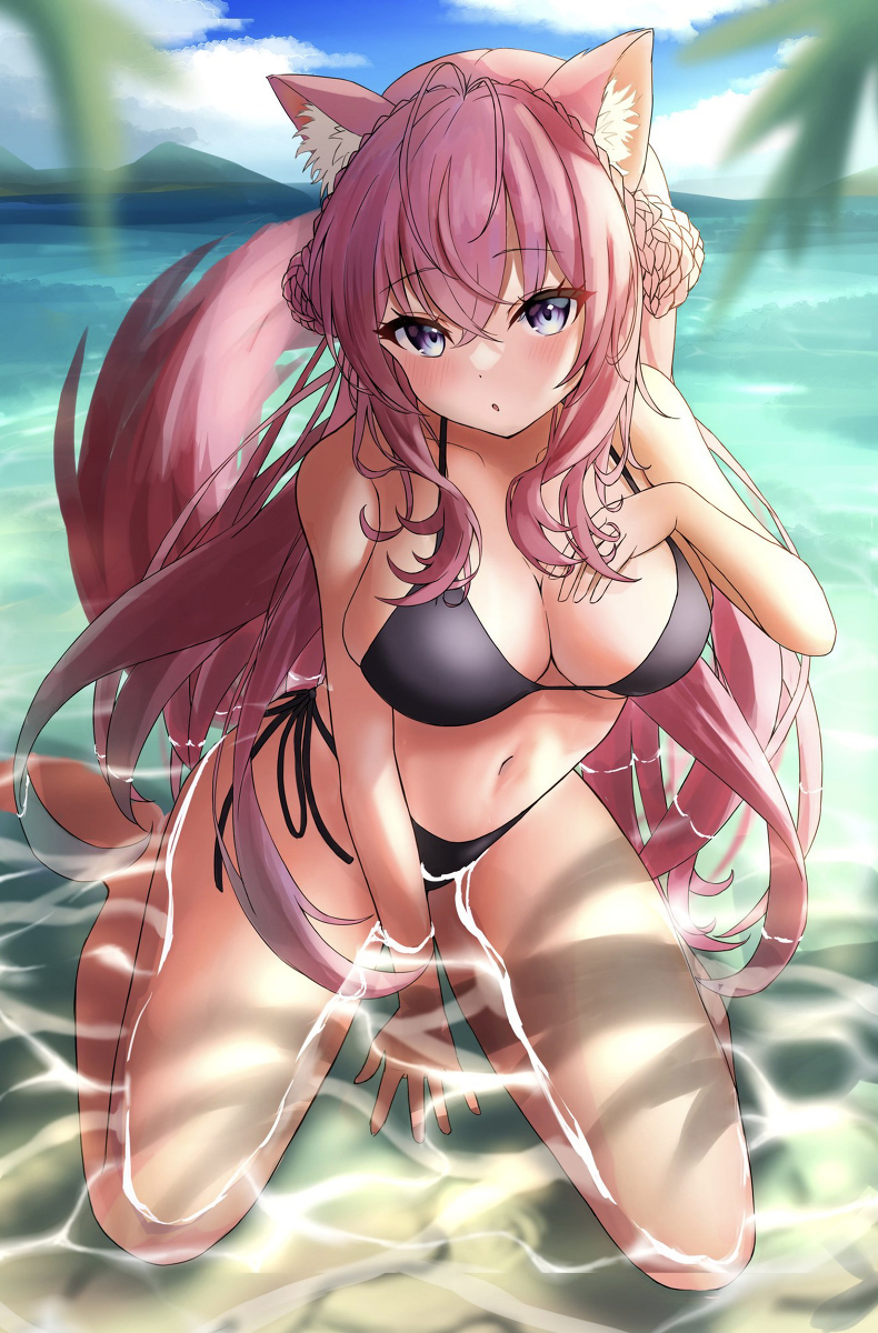 This is a pixiv picture whose title is 水着こよちゃん.