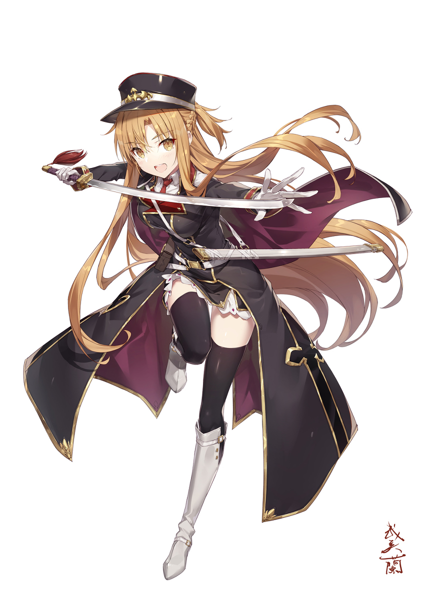 This is a pixiv picture whose title is 軍服アスナ.
