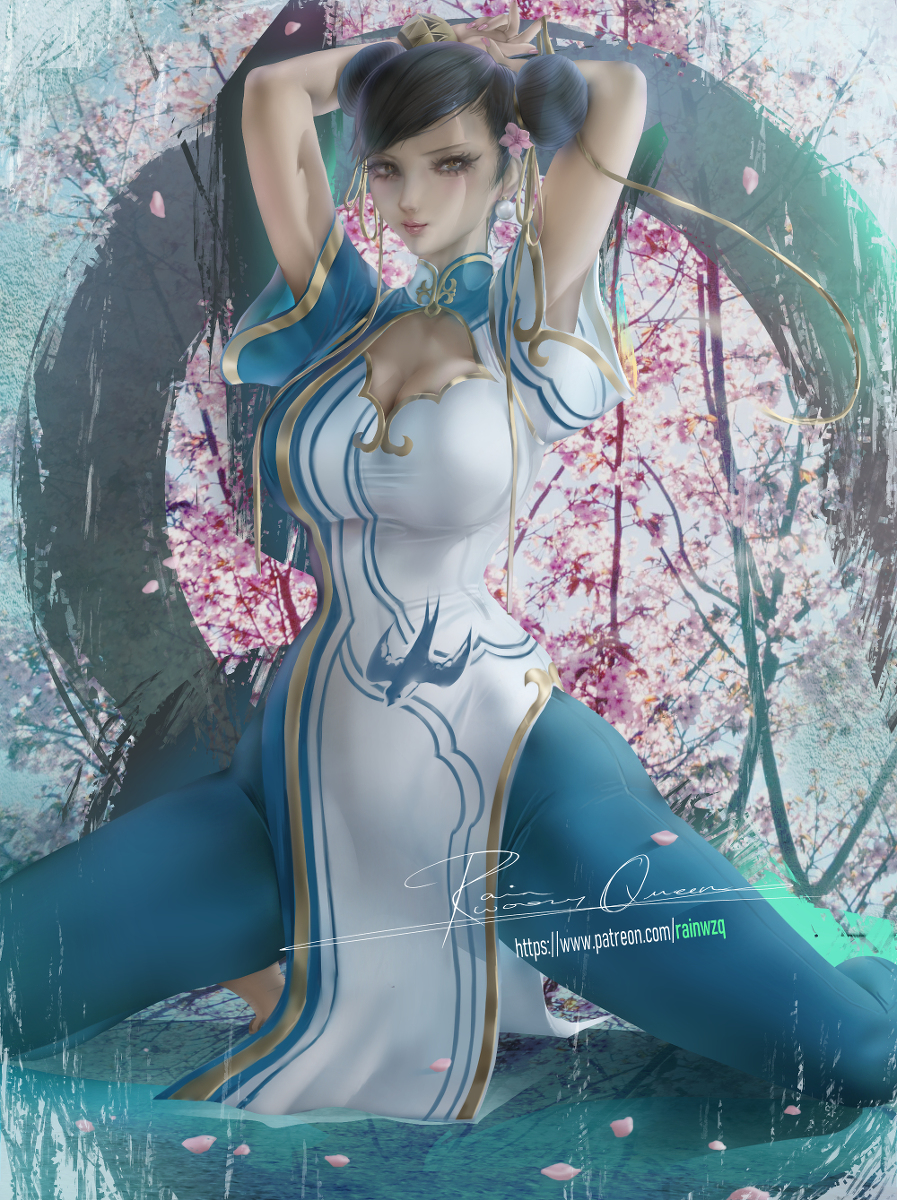 This is a pixiv picture whose title is 春麗/Chun-Li.