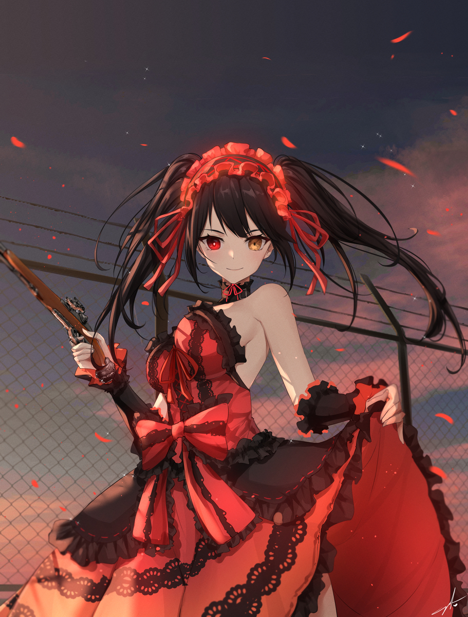 This is a pixiv picture whose title is Tokisaki Kurumi.