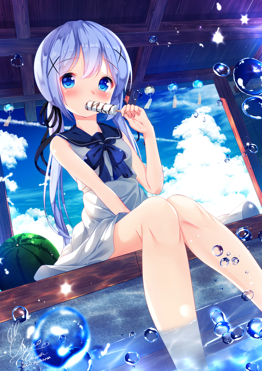 This is a pixiv picture whose title is 夏チノちゃん.