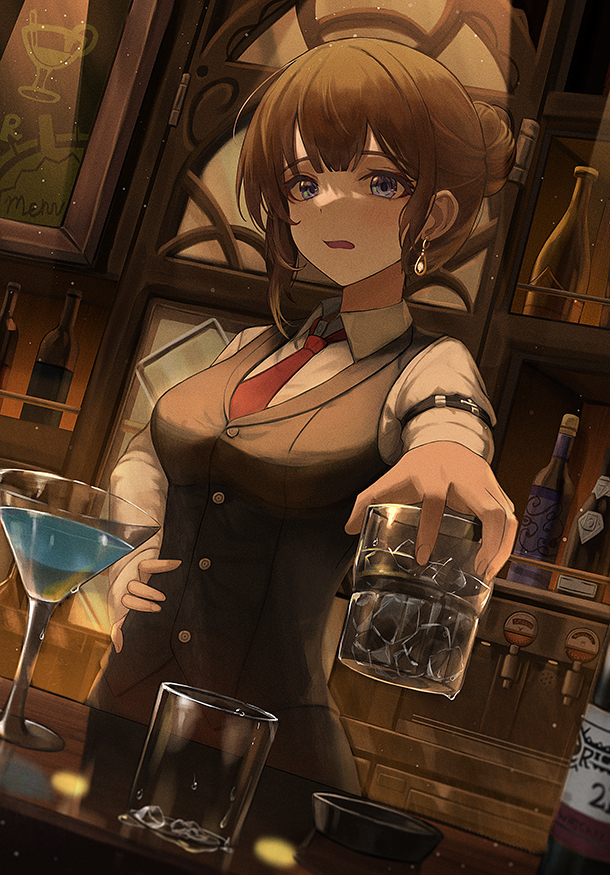 This is a pixiv picture whose title is バーテンダー (Bartender).
