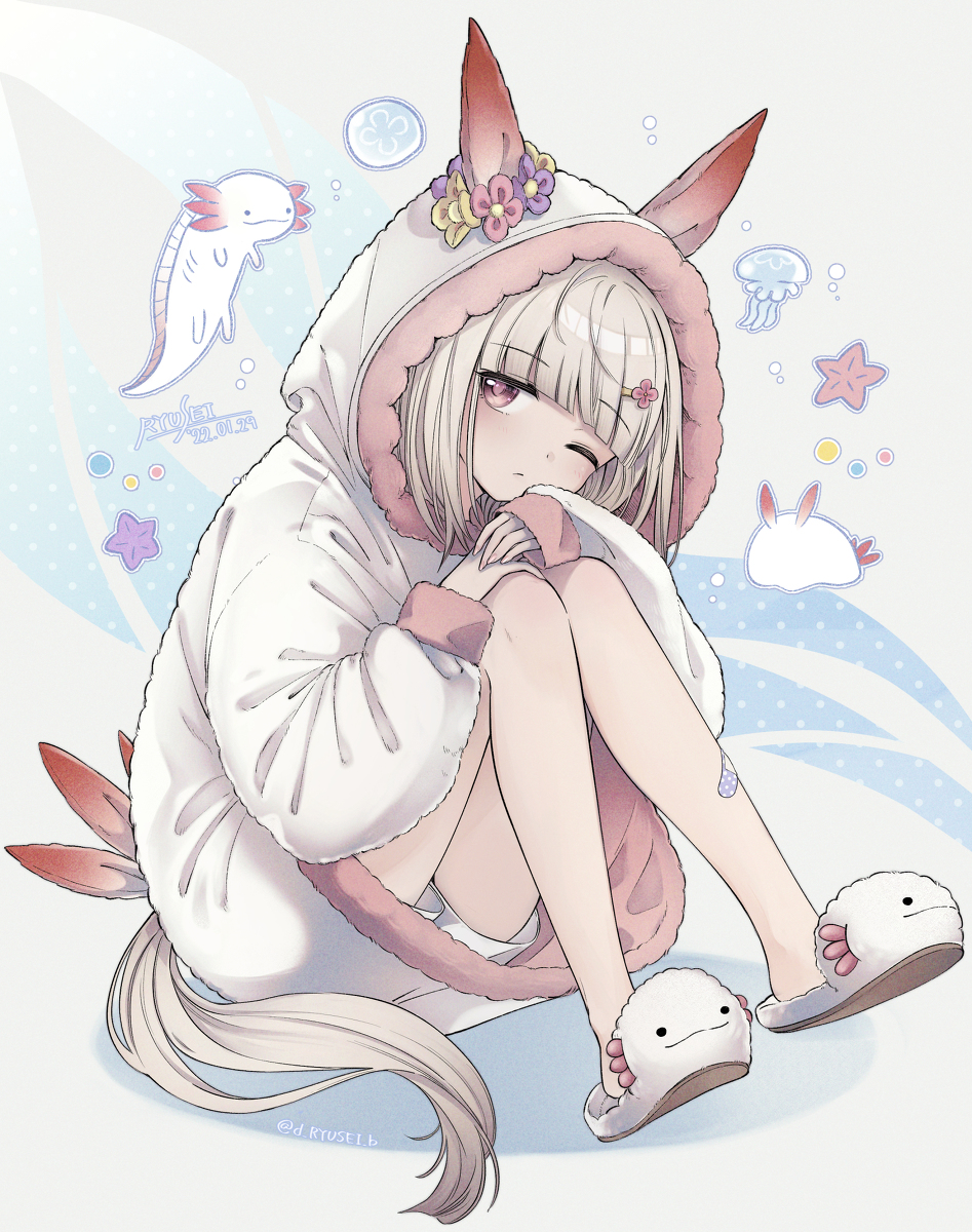 This is a pixiv picture whose title is もこもこミーク.