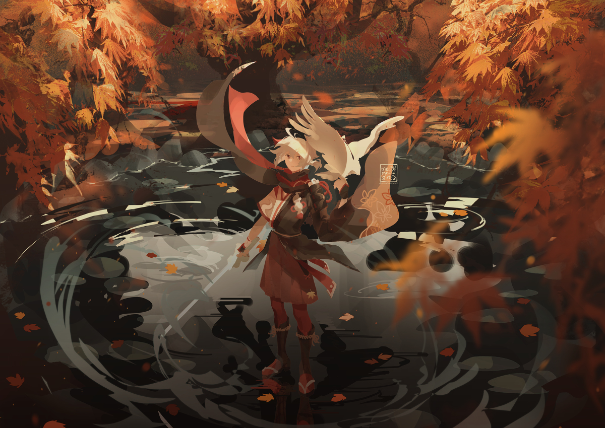 This is a pixiv picture whose title is autumn rain.