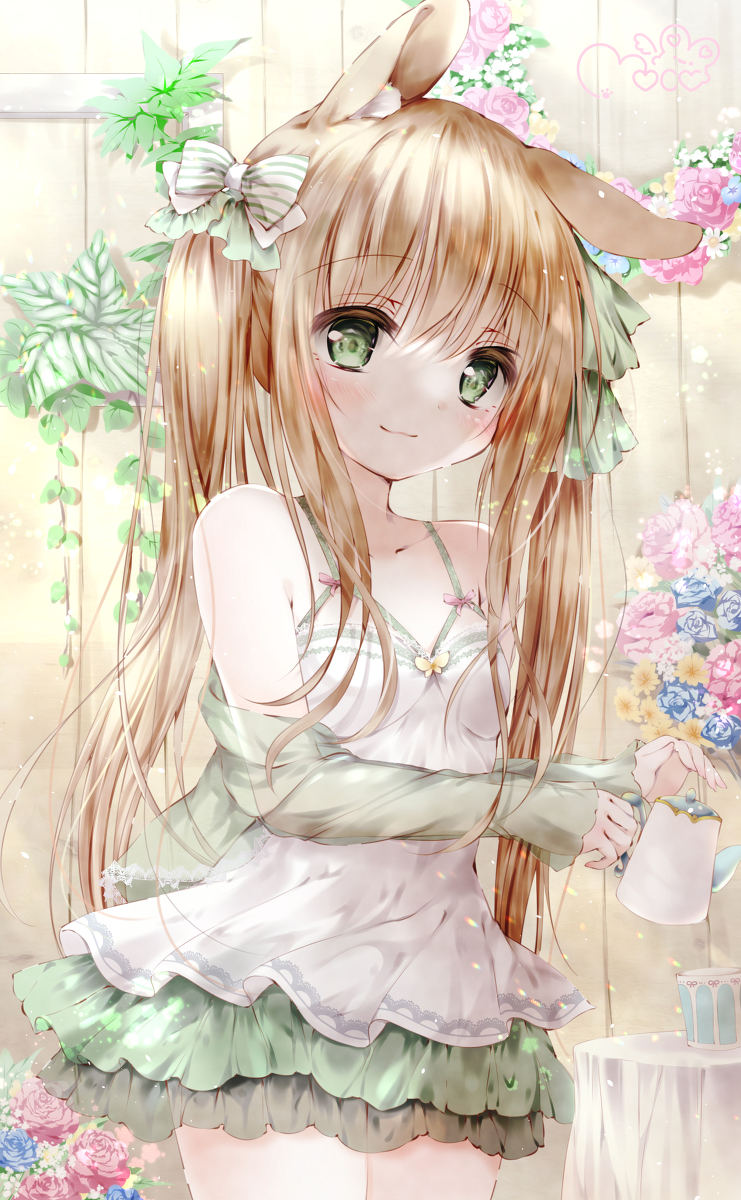 This is a pixiv picture whose title is ゆっくり休めた？🐰💐.