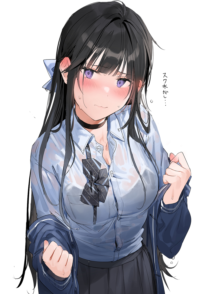 This is a pixiv picture whose title is 梅雨の真面目ちゃん☔.