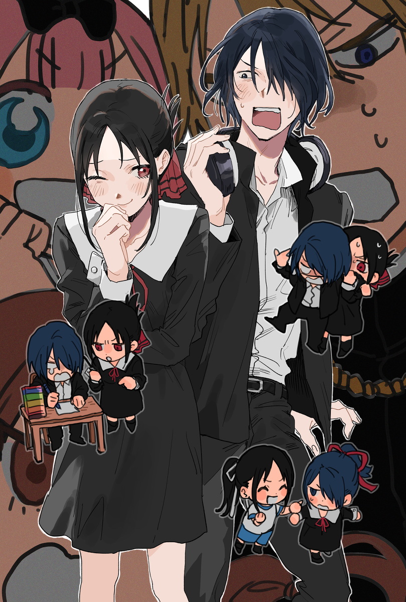 This is a pixiv picture whose title is 先輩と後輩かわいい.