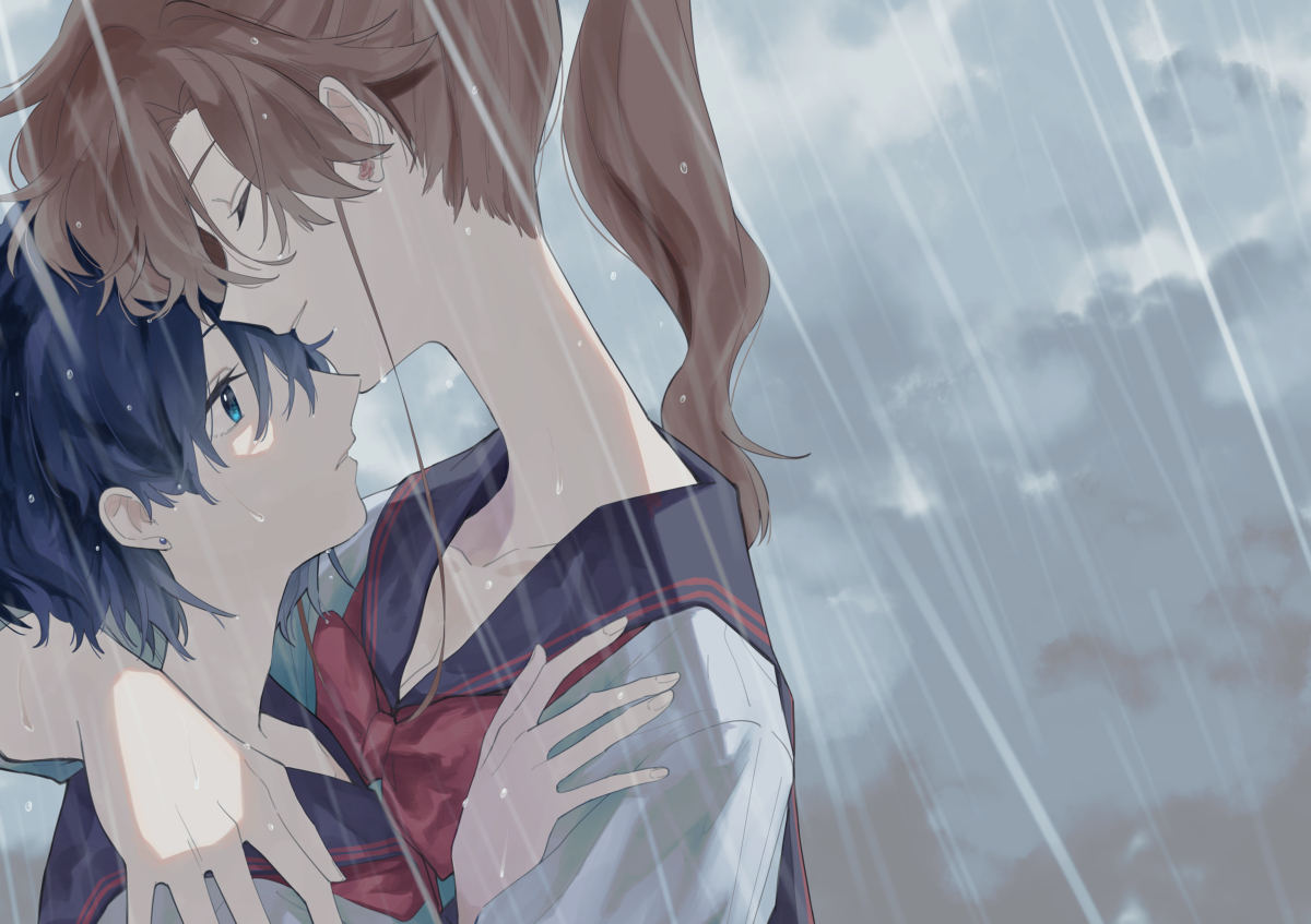 This is a pixiv picture whose title is 雨.