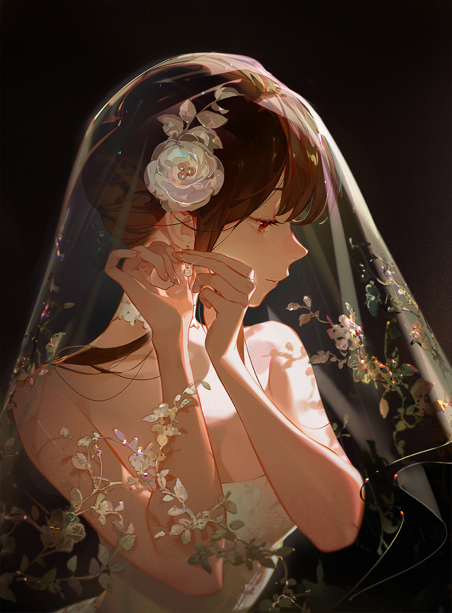 This is a pixiv picture whose title is Bride.