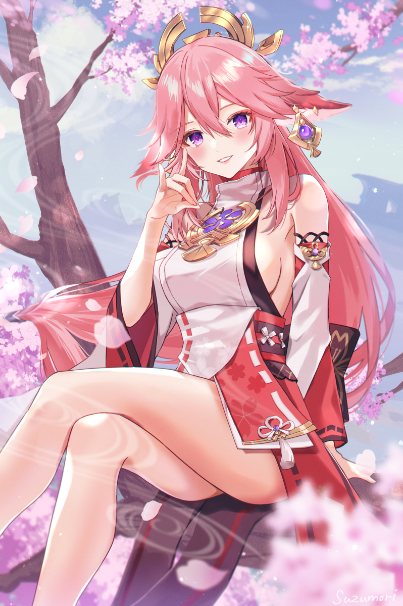 This is a pixiv picture whose title is 八重神子.