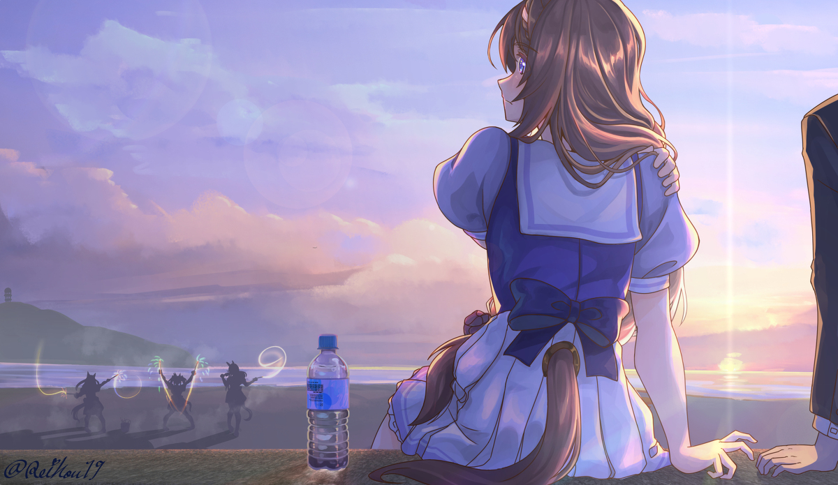 This is a pixiv picture whose title is 右手に勇気を.