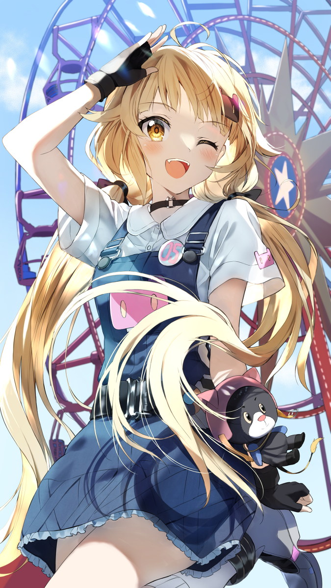 This is a pixiv picture whose title is シャーリーちゃんと遊園地へ！.