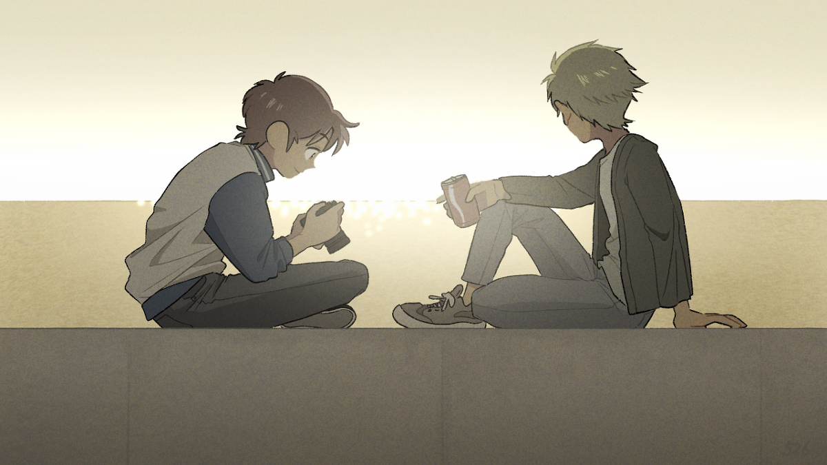 This is a pixiv picture whose title is 夢を語る日.