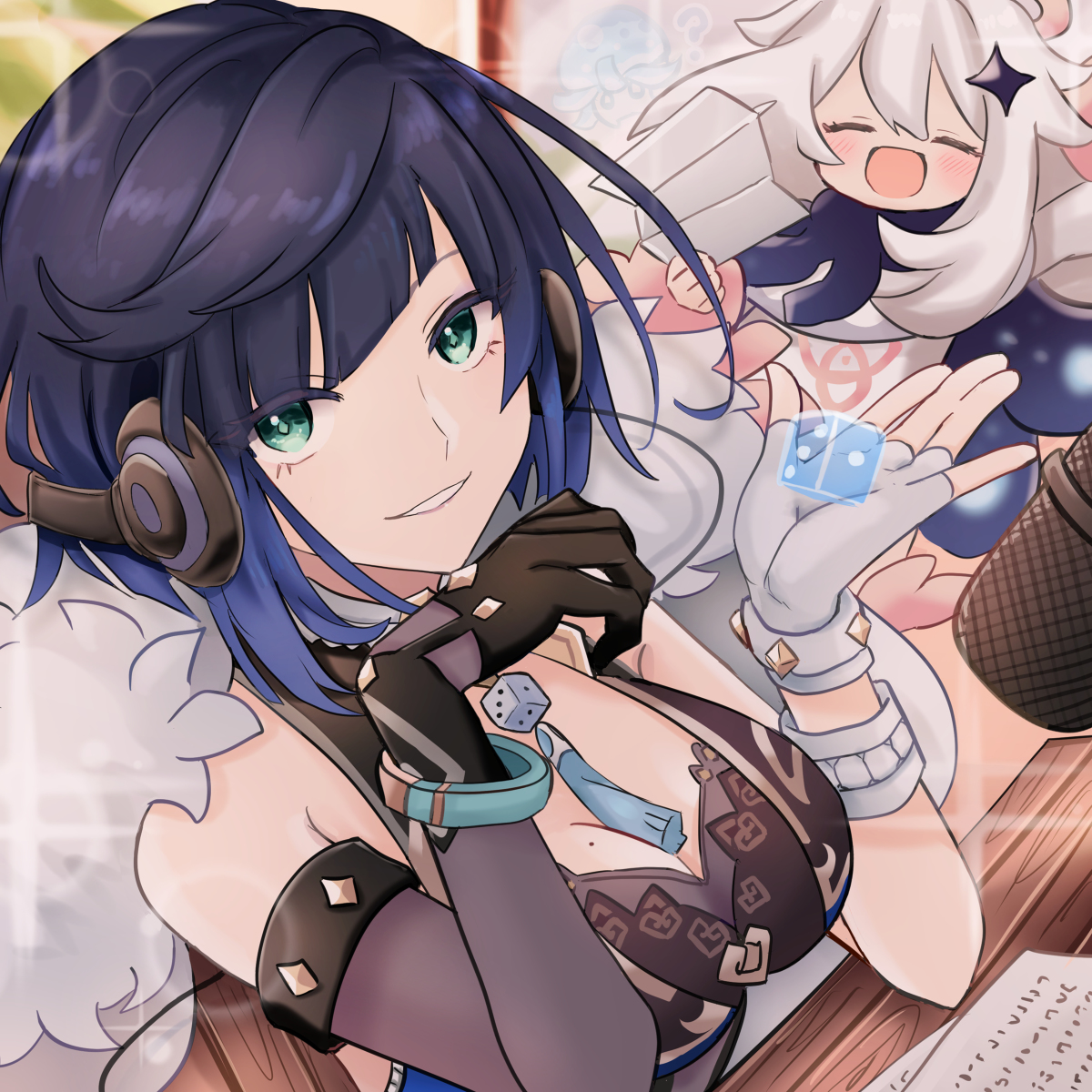 This is a pixiv picture whose title is ラジオ夜蘭さん〜☺️💕.