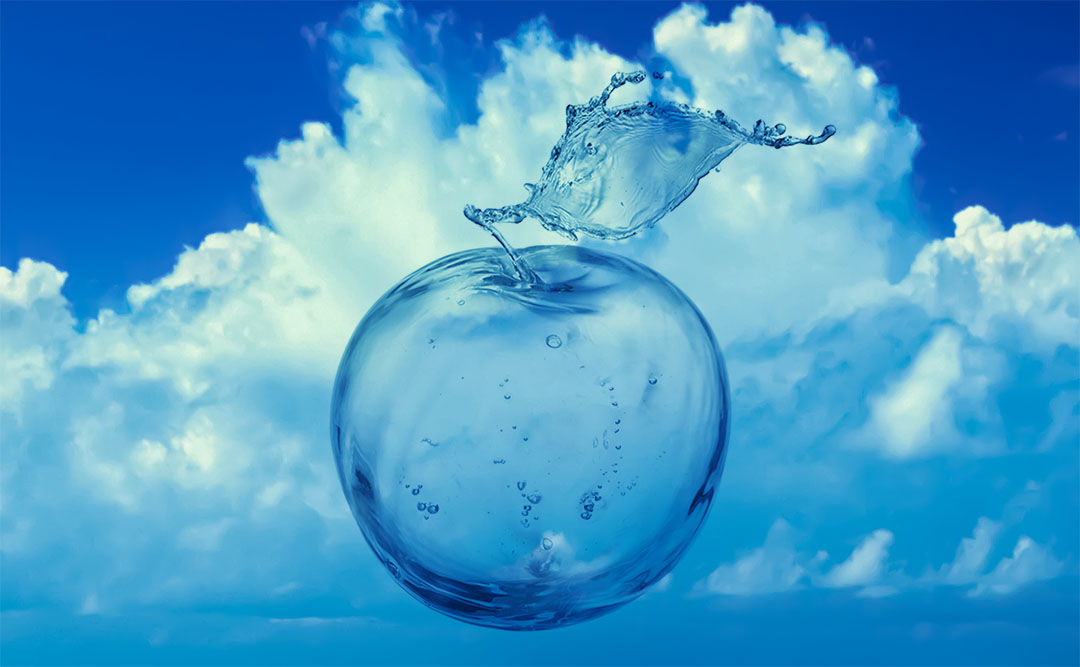 This is a pixiv picture whose title is 夏空の水林檎.