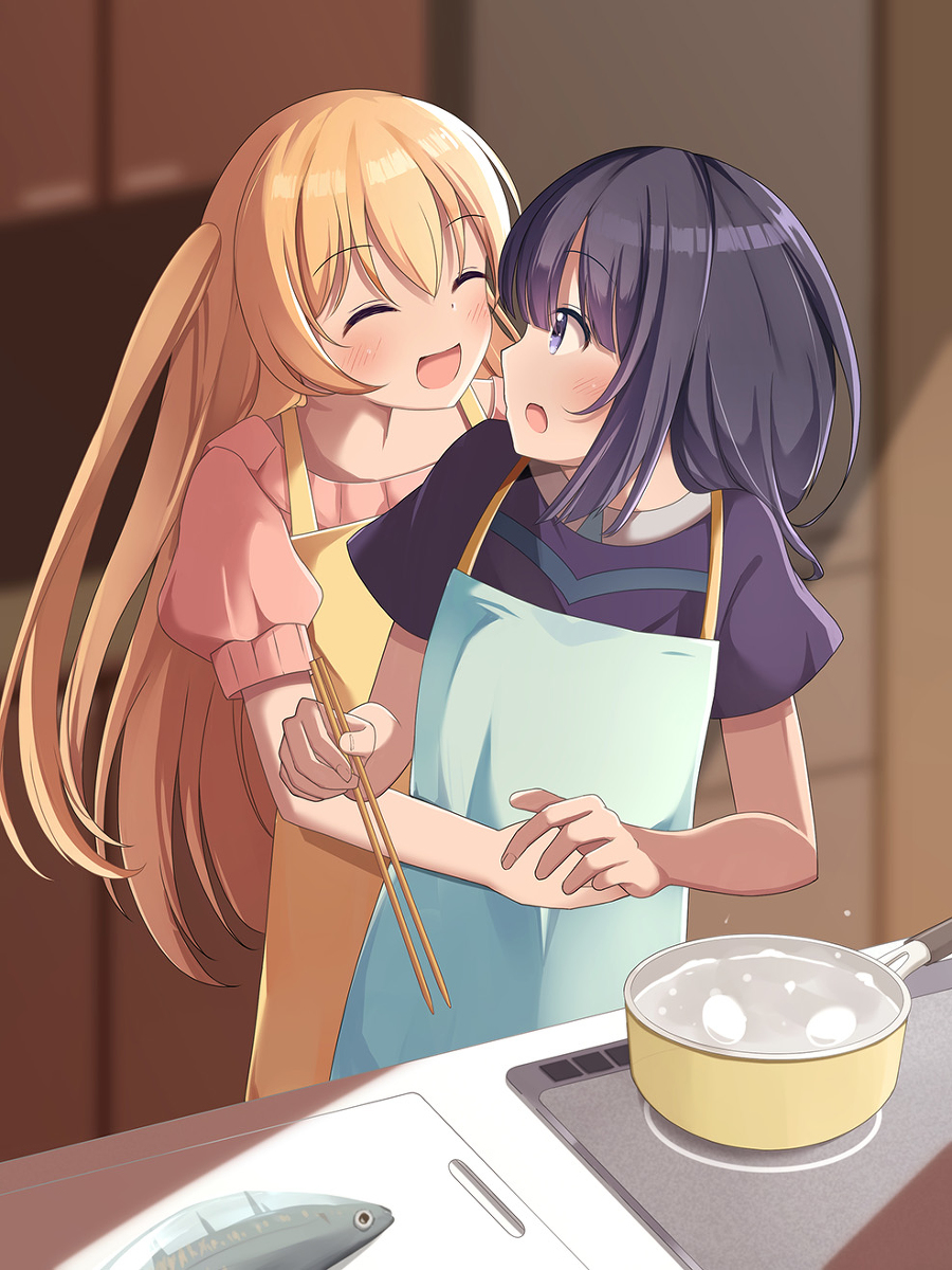 This is a pixiv picture whose title is Cookin.