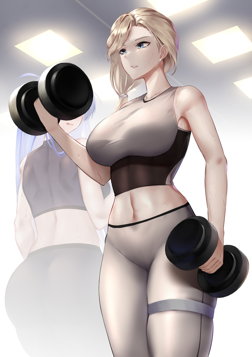 This is a pixiv picture whose title is Lady's Fitness Day.