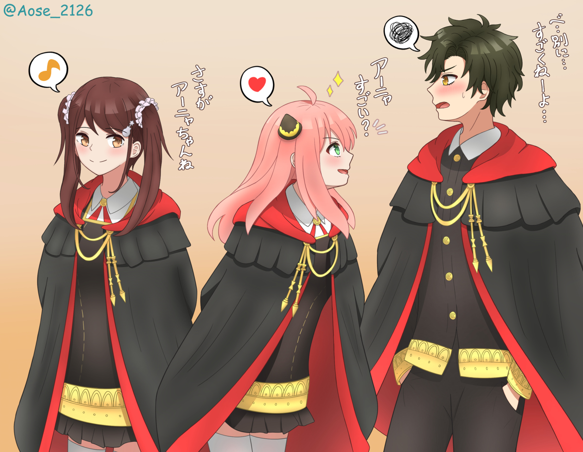 This is a pixiv picture whose title is 何だかんだでインペリアルスカラーになってそうな三人組.