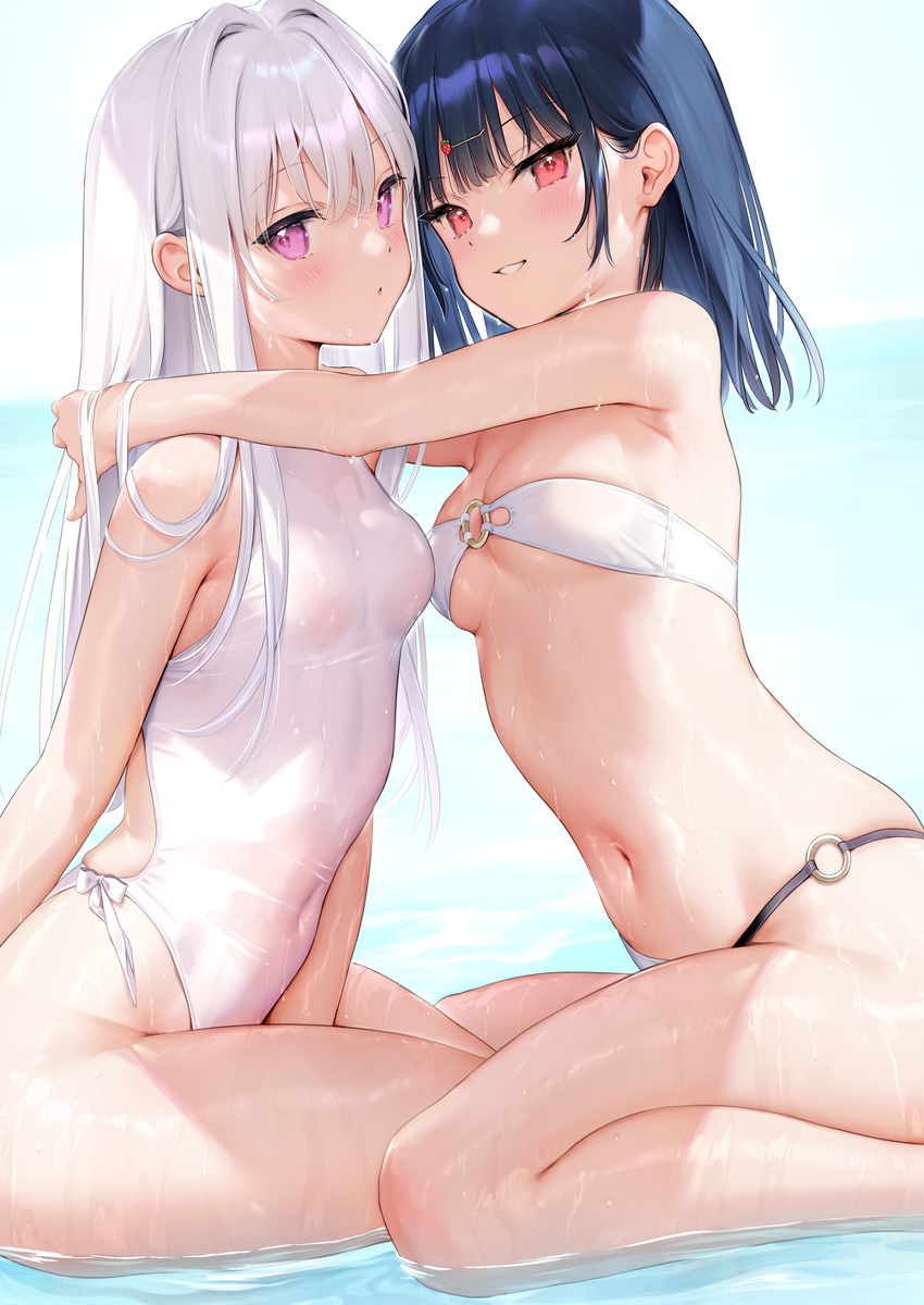 This is a pixiv picture whose title is いっしょに涼も？.
