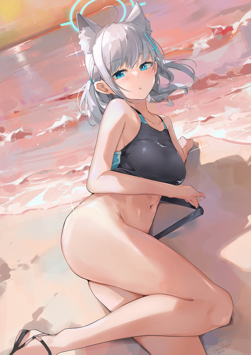 This is a pixiv picture whose title is 水着シロコ.