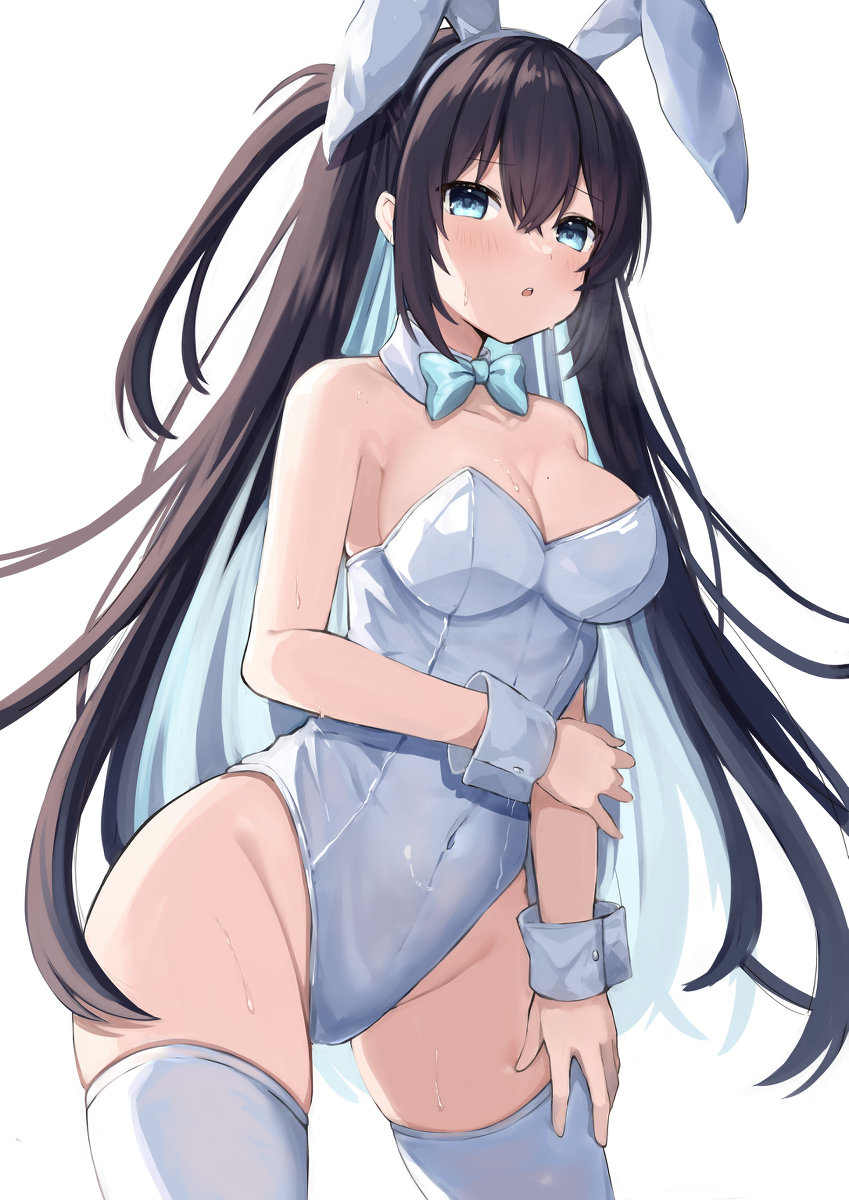 This is a pixiv picture whose title is 白バニー.