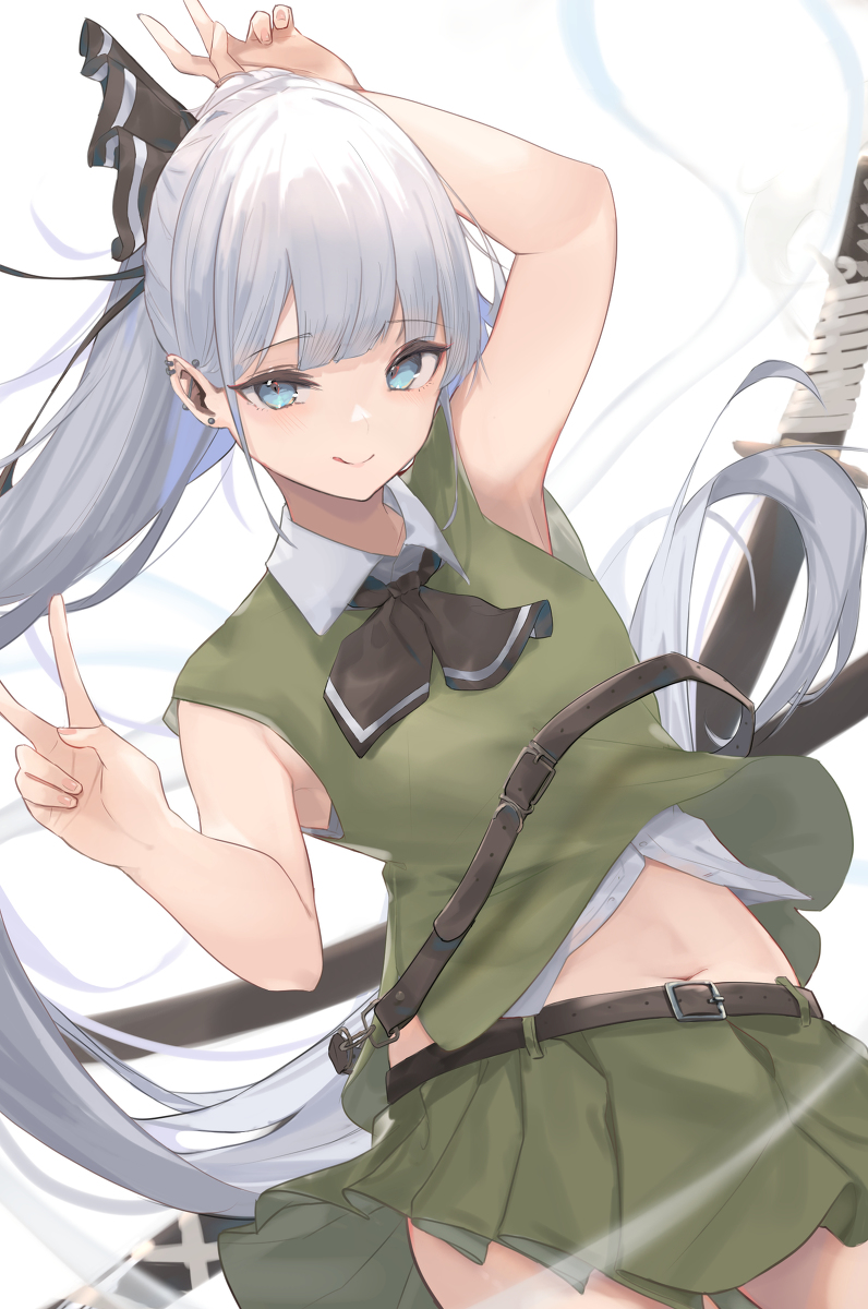 This is a pixiv picture whose title is ポニテ妖夢.