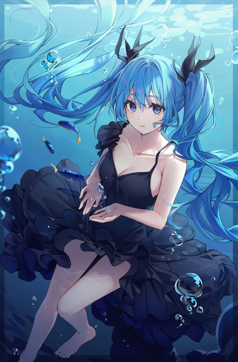 This is a pixiv picture whose title is 深海少女.
