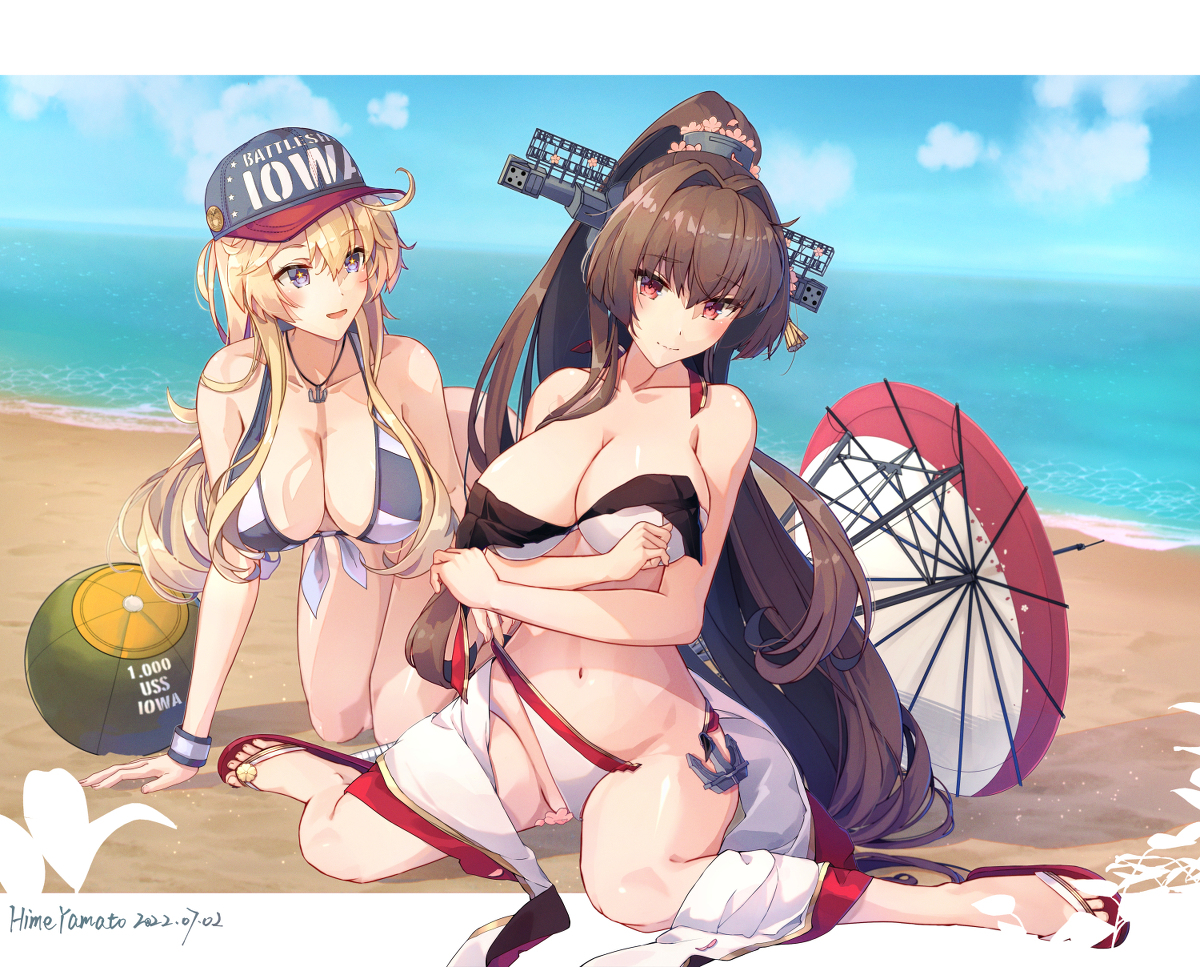 This is a pixiv picture whose title is 大和 Iowa❤️.