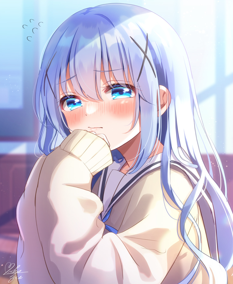 This is a pixiv picture whose title is チノちゃんをガン見し続けてみた.