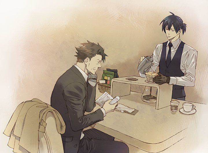 This is a pixiv picture whose title is カフェリズム.