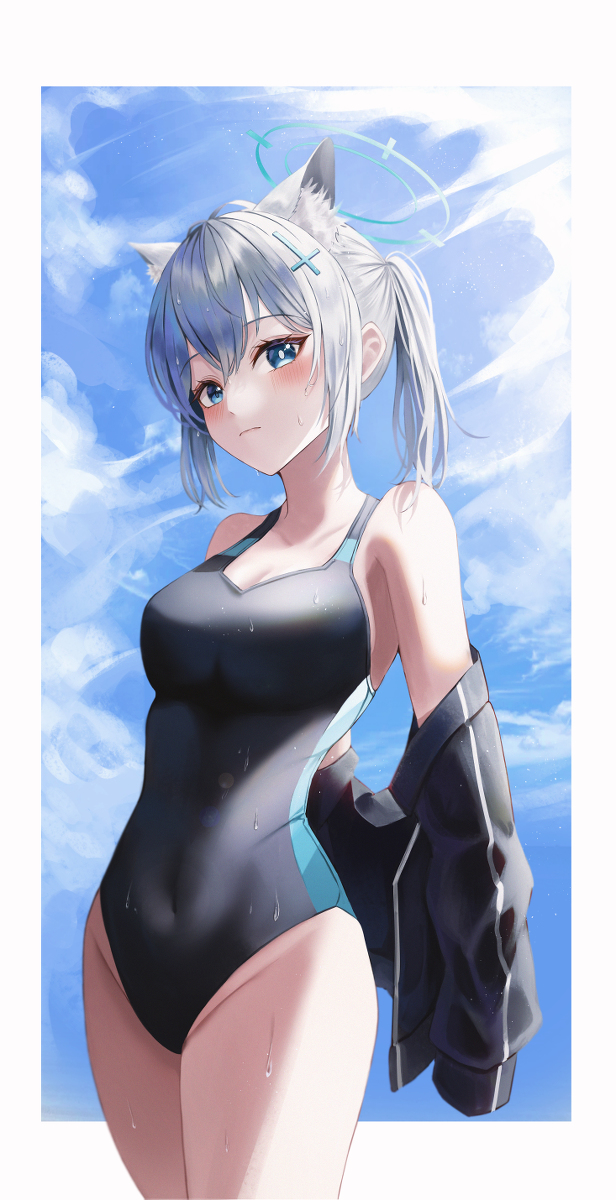 This is a pixiv picture whose title is 🏖💙.