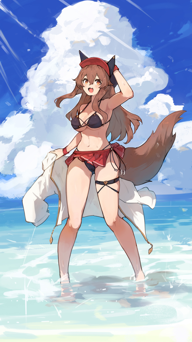 This is a pixiv picture whose title is 水着うちの子.