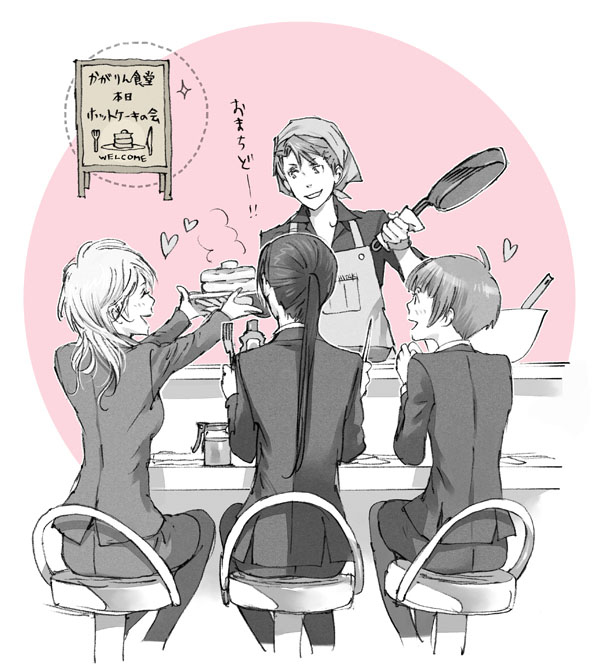 This is a pixiv picture whose title is 執行官宿舎のホットケーキ屋さん.
