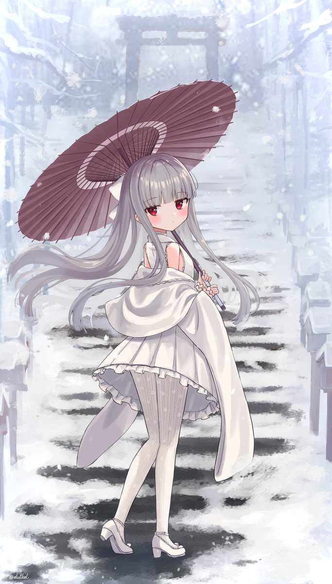 This is a pixiv picture whose title is 白い雪.
