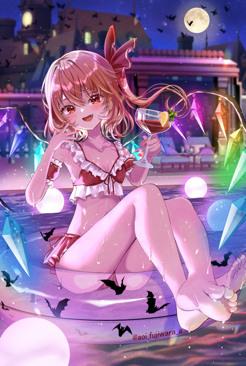 This is a pixiv picture whose title is ナイトプールフランちゃん.