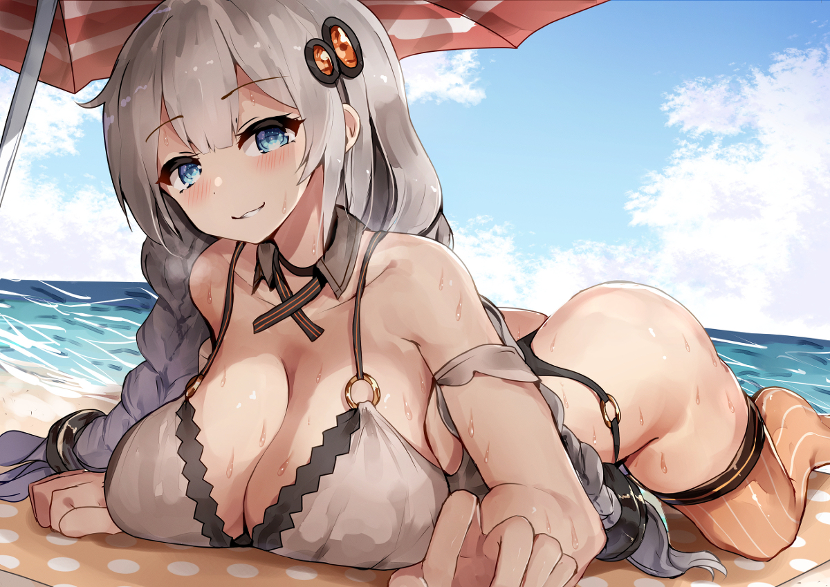 This is a pixiv picture whose title is ビーチのあかりちゃん.