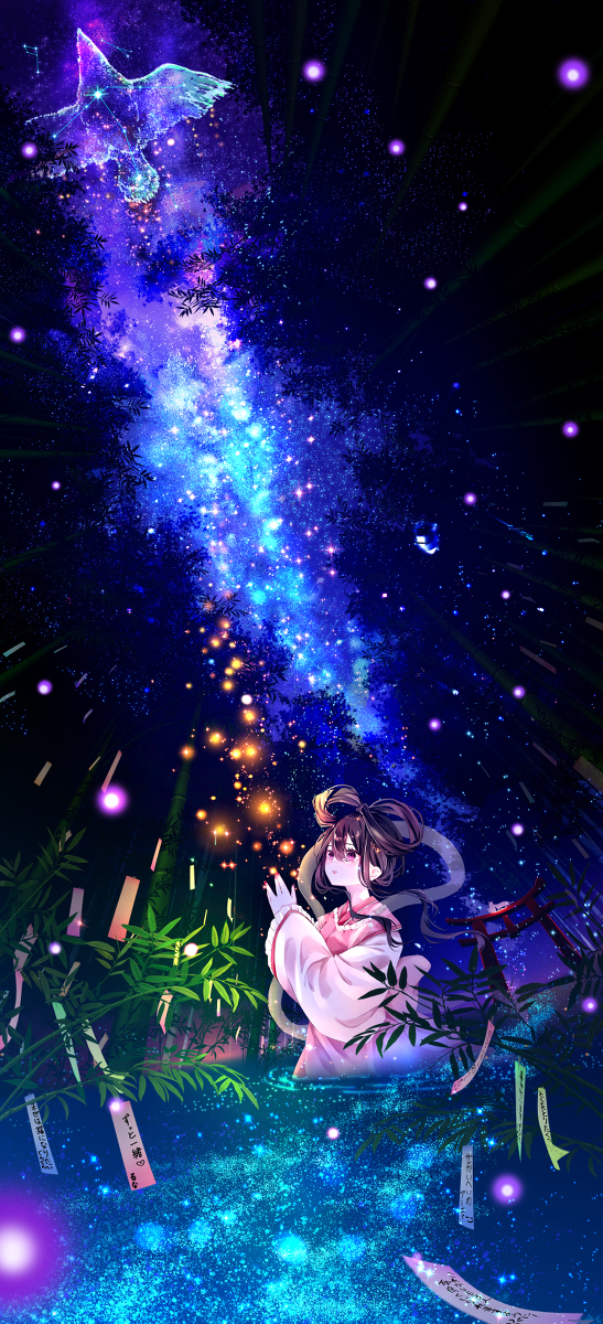 This is a pixiv picture whose title is 別れ星『天の川に願いを』 タップ推奨.