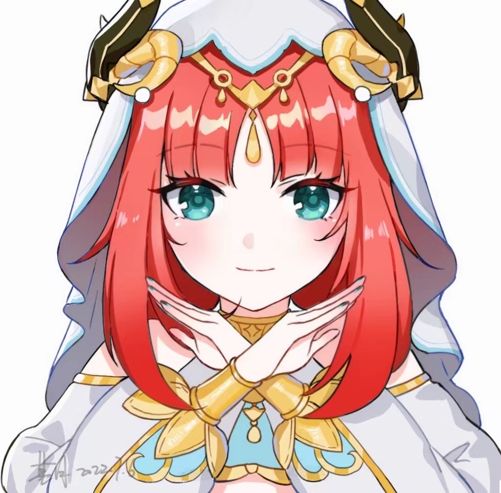 This is a pixiv picture whose title is 简单画个妮露.